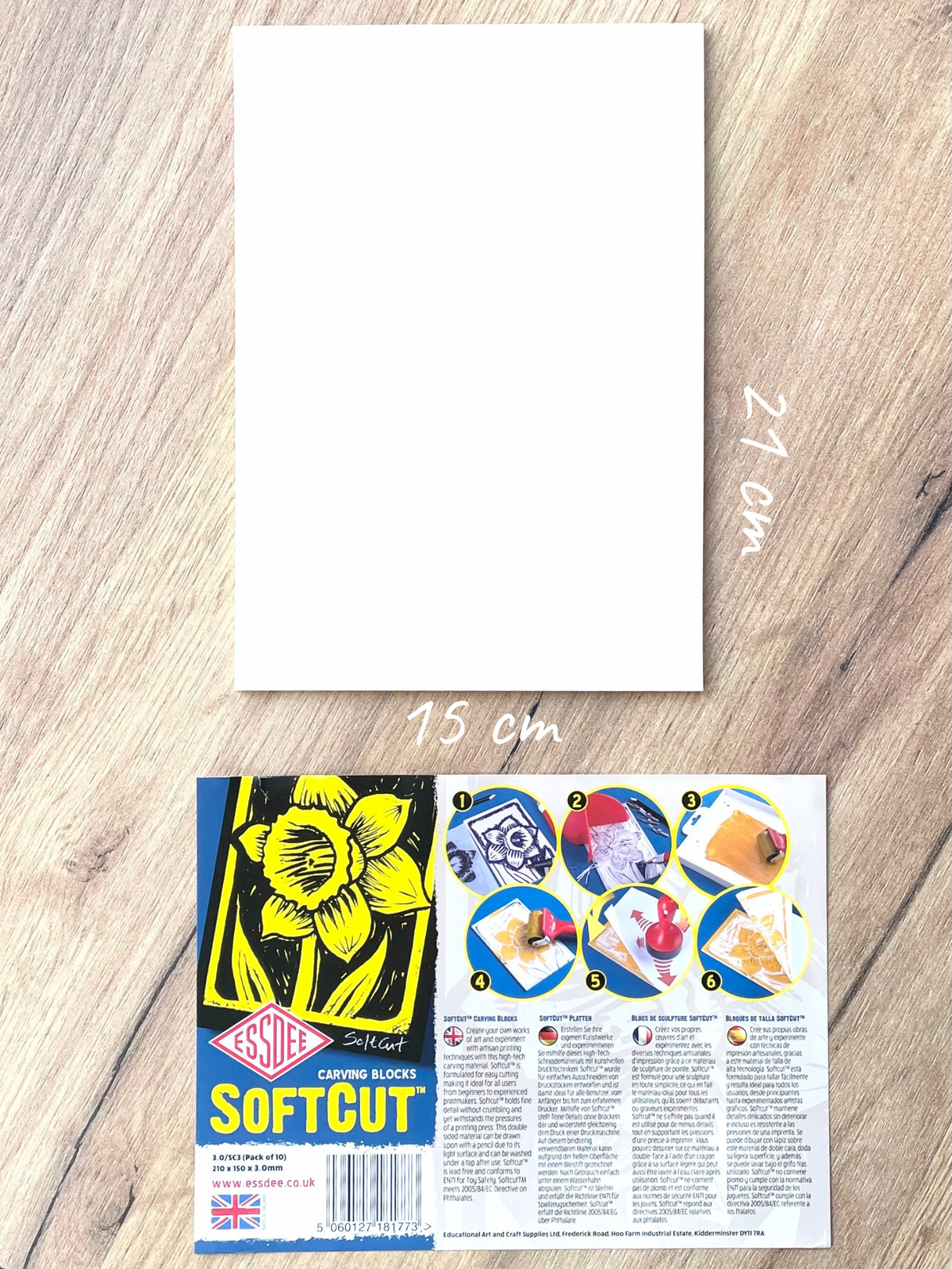Soft cut linoleumsplade A5 til linoleumstryk – Lino.Memories