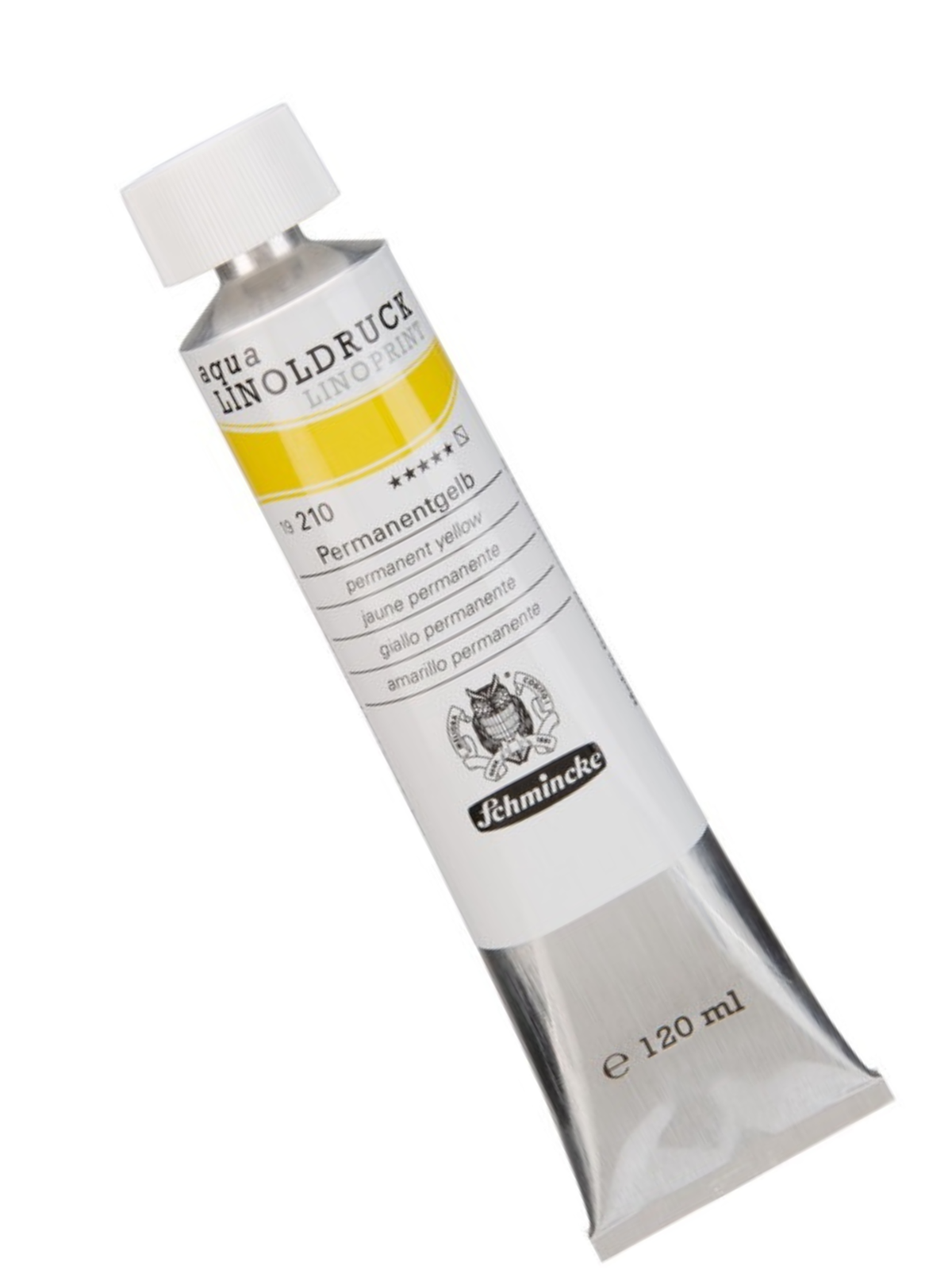 Schmincke Aqua Linoprint linoleumsfarve permanent gul 120 ml – Lino.Memories
