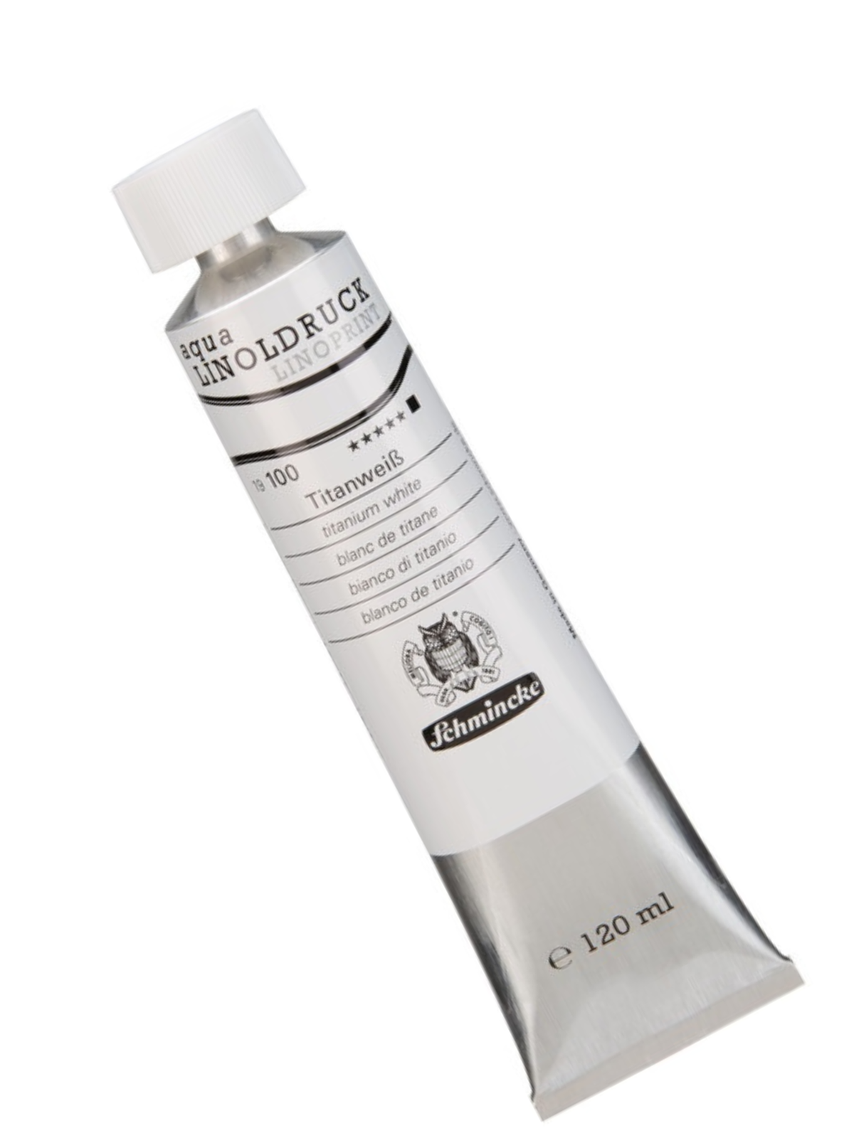Schmincke Aqua Linoprint linoleumsfarve titanhvid 120 ml – Lino.Memories