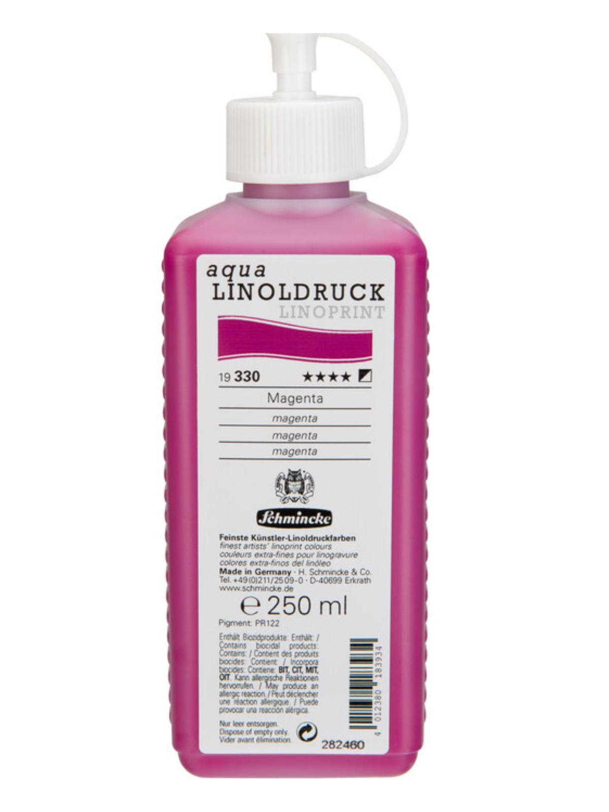 Schmincke Aqua Linoprint linoleumsfarve magenta 250 ml – Lino.Memories