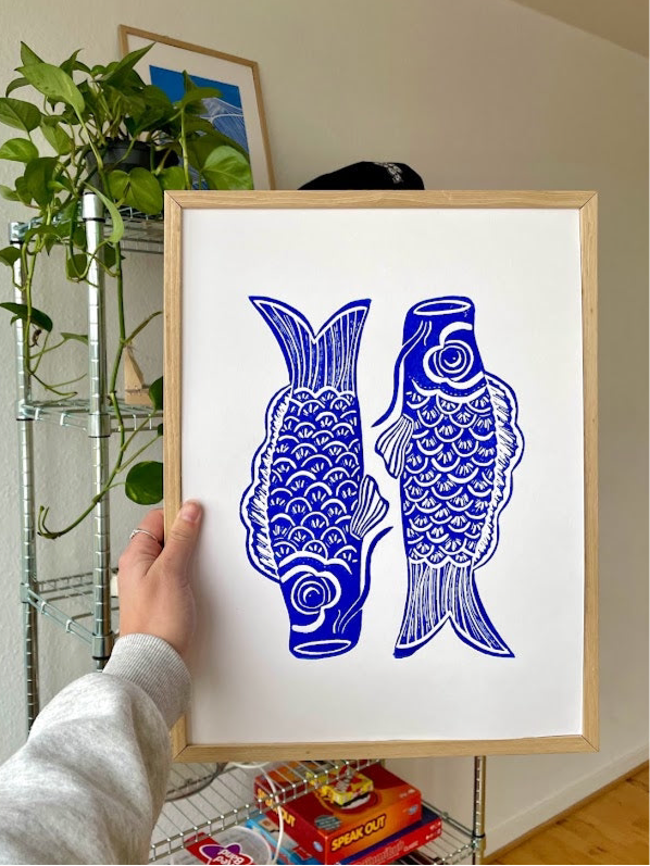 Koi fisk (vælg farve)