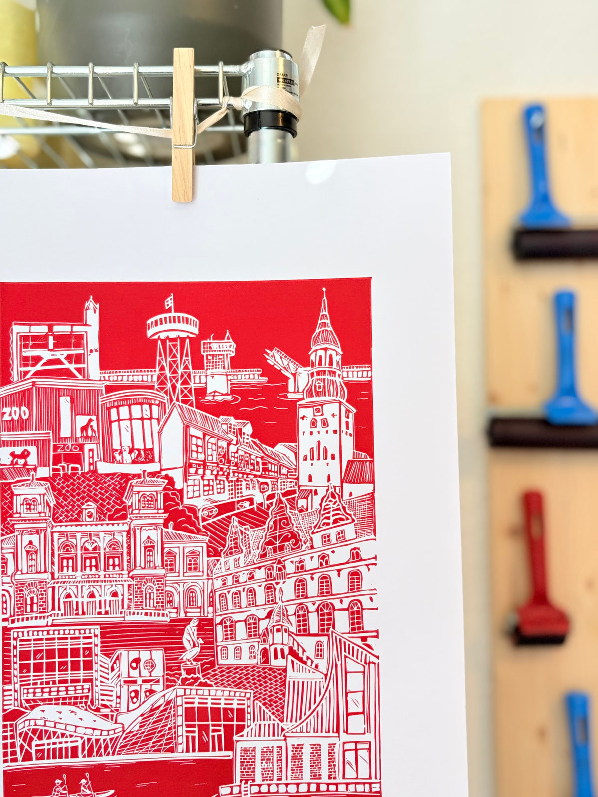 Schmincke Aqua Linoprint - karmin rød (120 ml)