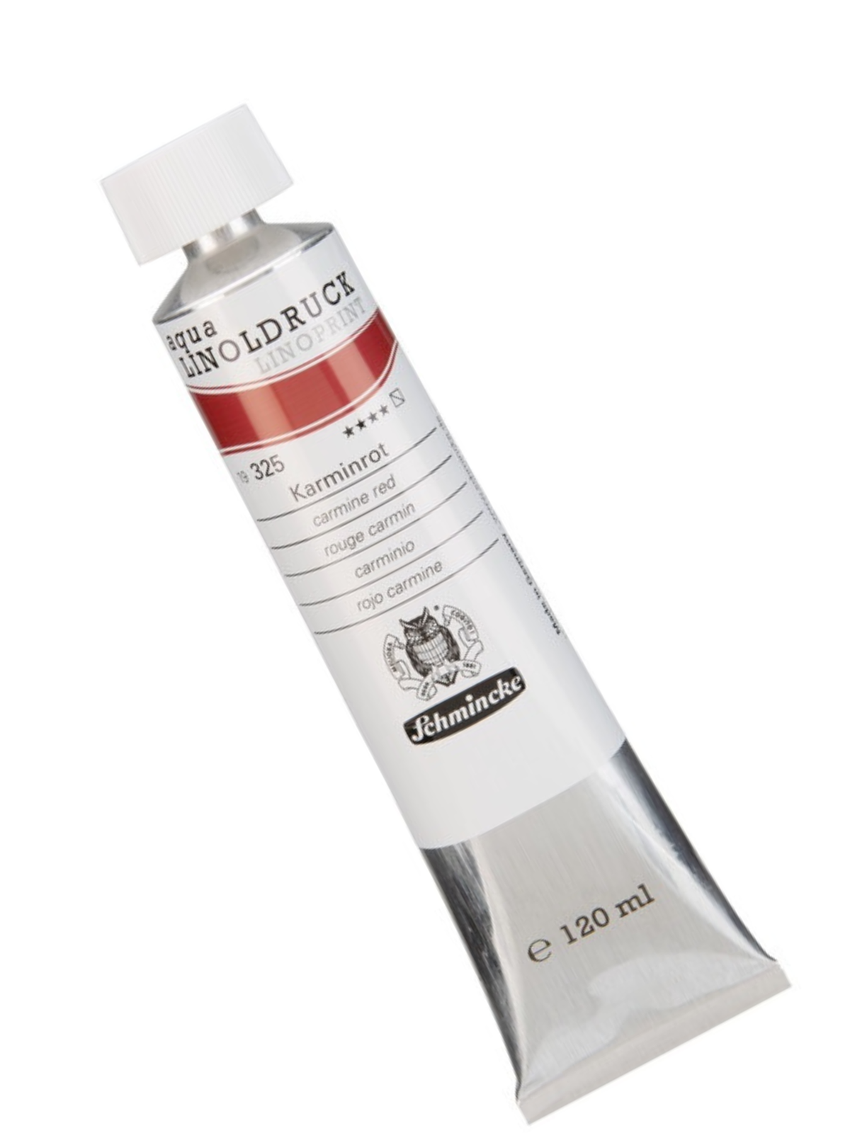 Schmincke Aqua Linoprint linoleumsfarve karmin rød 120 ml – Lino.Memories