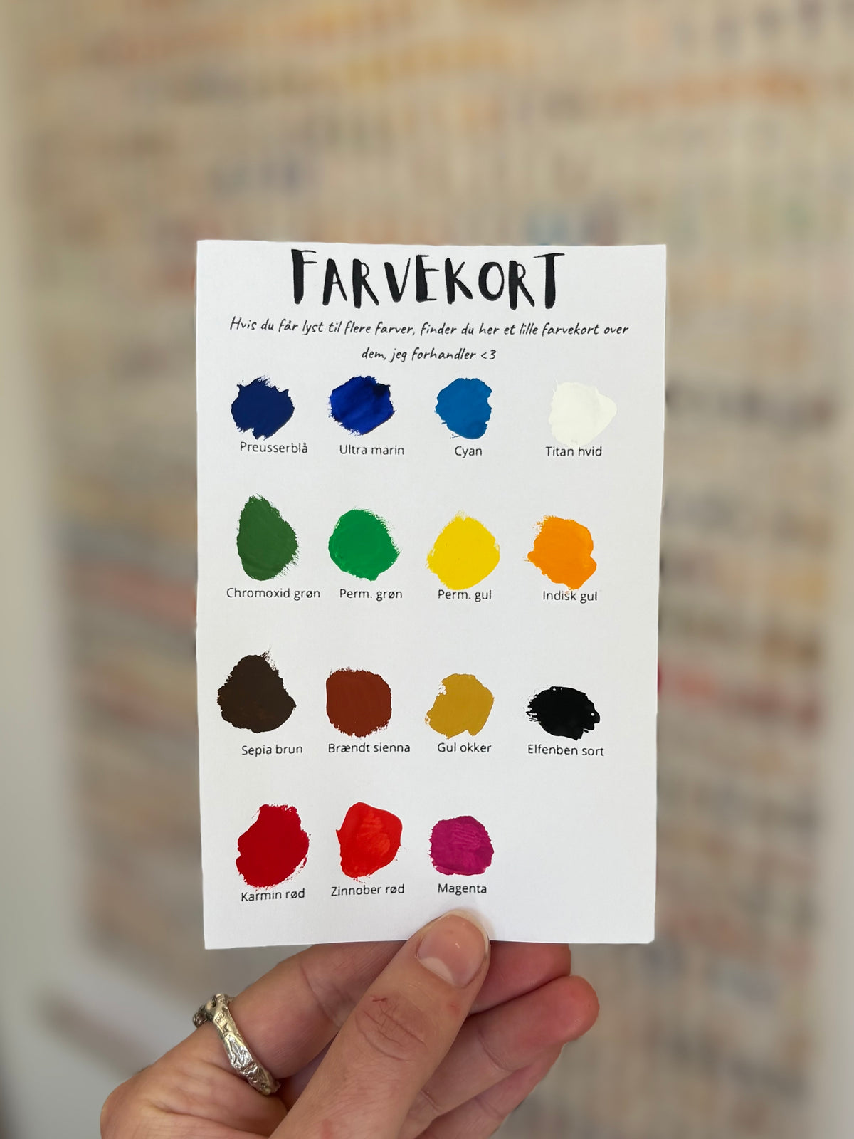 Farvekort - ægte farveprøver