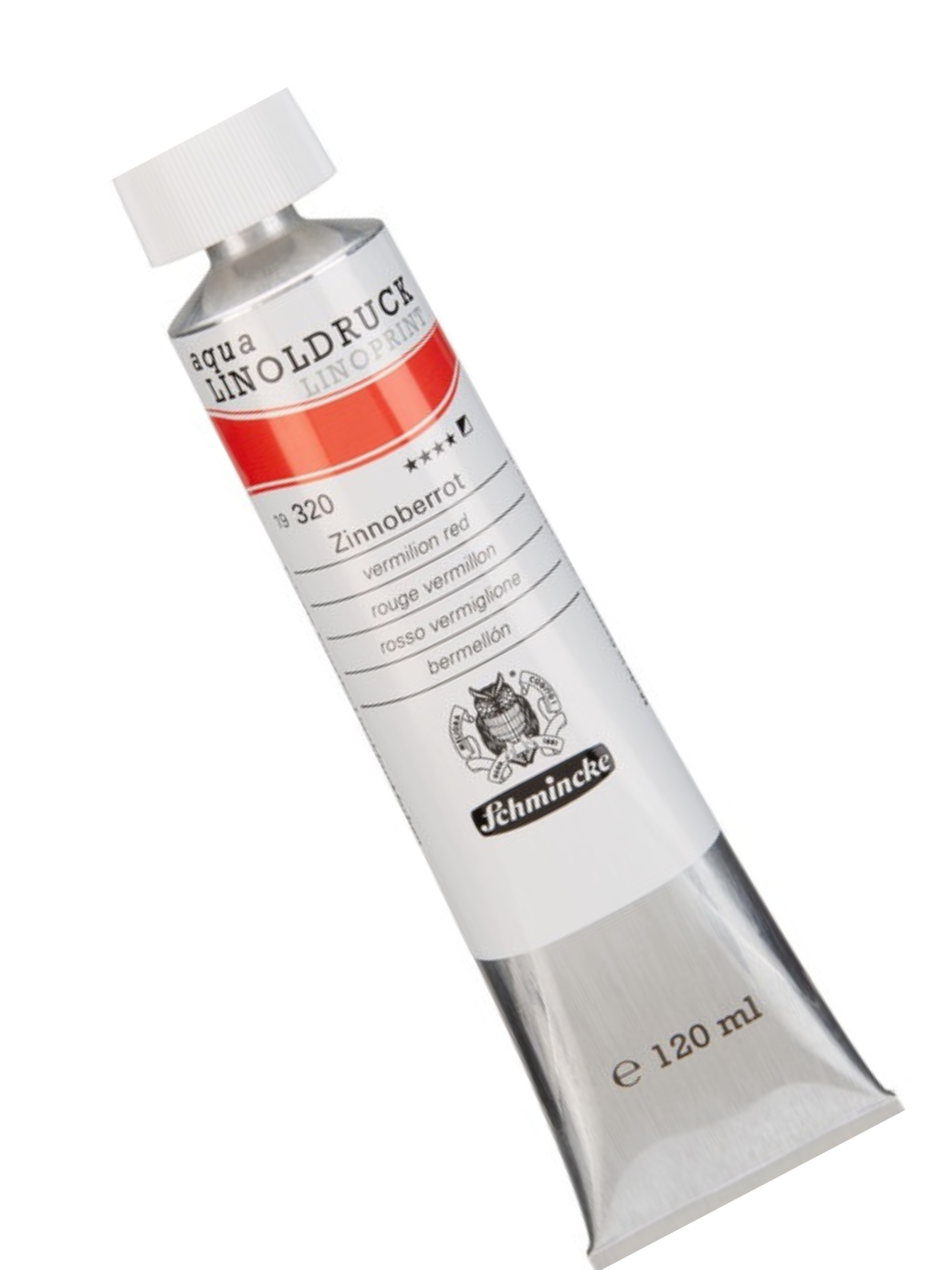 Schmincke Aqua Linoprint - zinnober rød (120 ml)