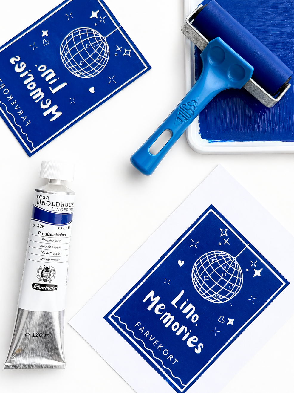 Schmincke Aqua Linoprint - preusserblå (120 ml)