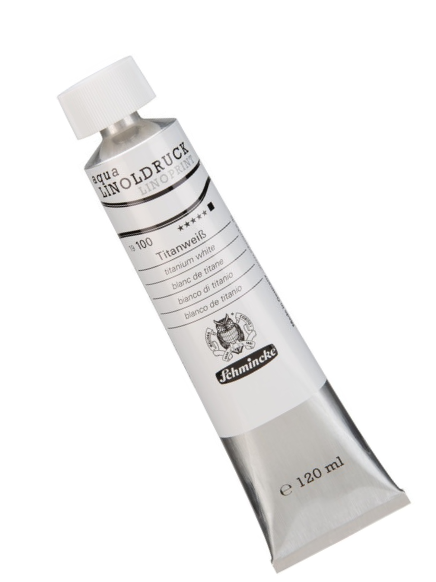 Schmincke Aqua Linoprint - titanhvid (120 ml)