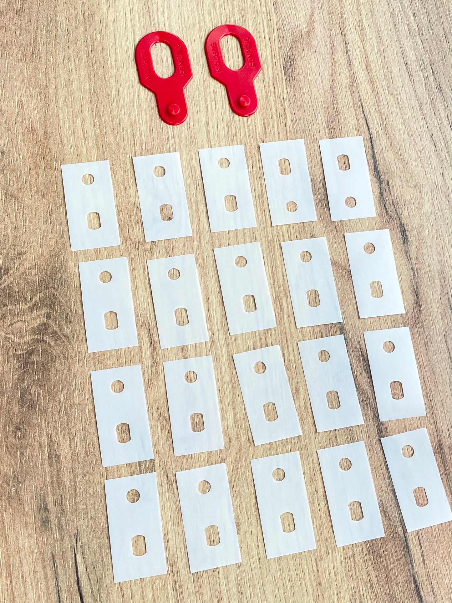 Ternes Burton registrereringspins & 20 tabs til reduktionstryk