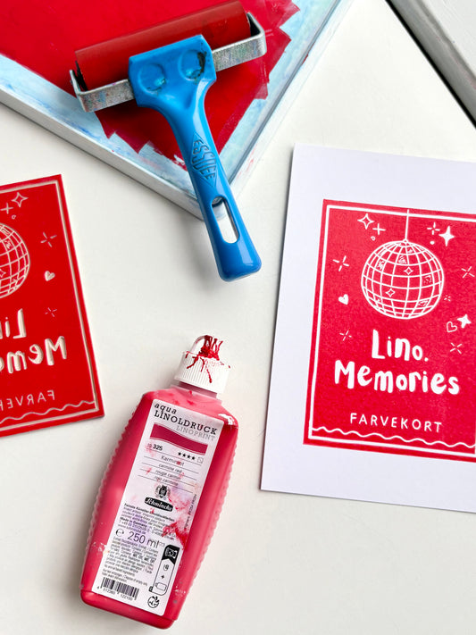 Schmincke Aqua Linoprint - karmin rød (250 ml)