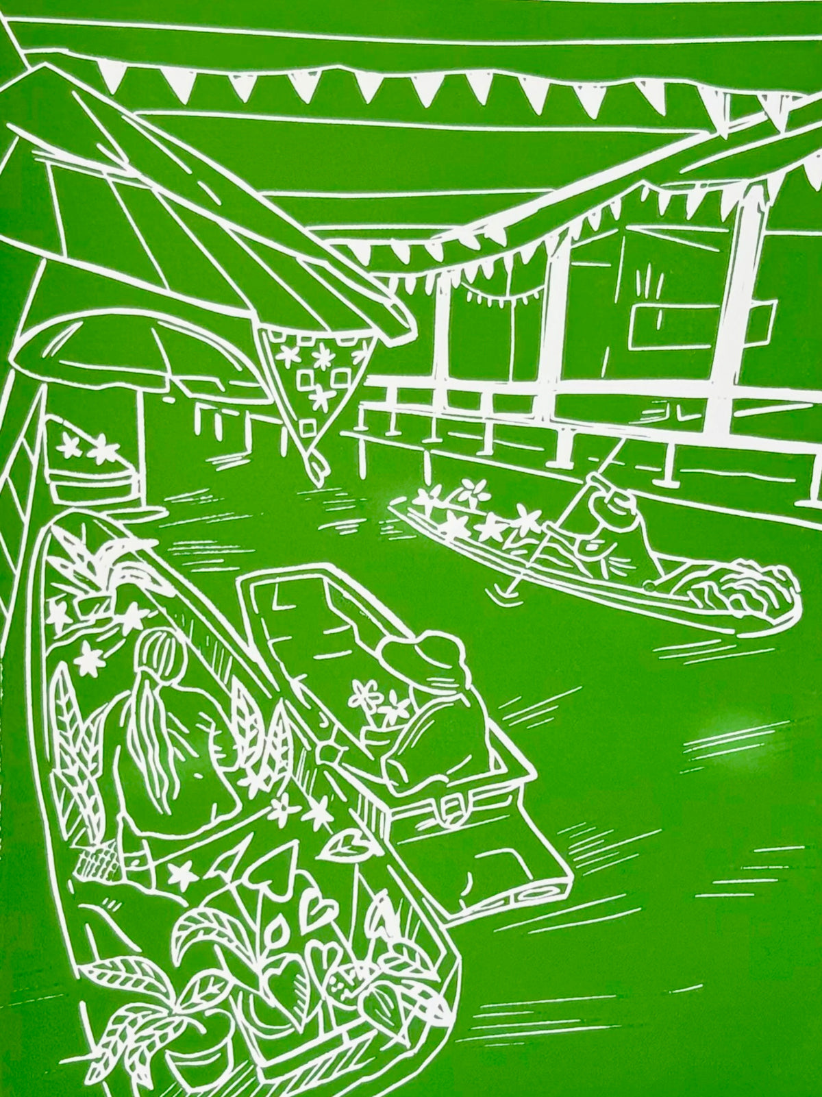 Floating Market, Bangkok, Thailand (choose color)