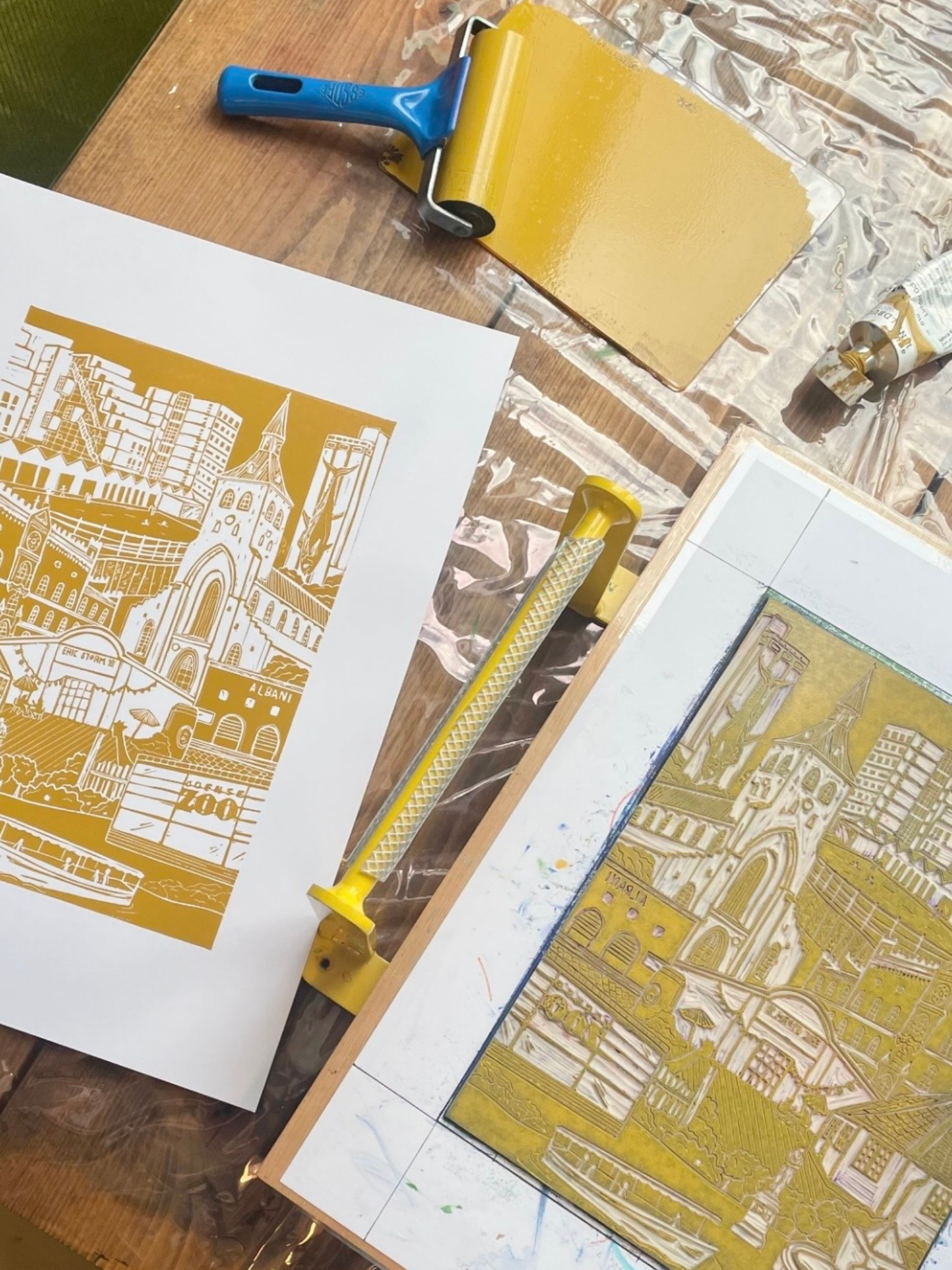 Soft cut linoleumsplade A4 (21x30 cm)