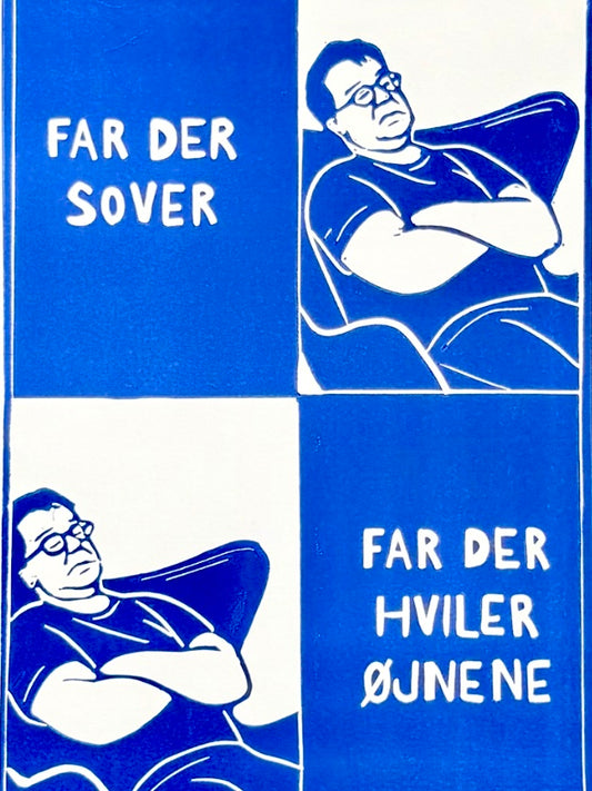FAR - håndlavet linoleumstryk (vælg farve)