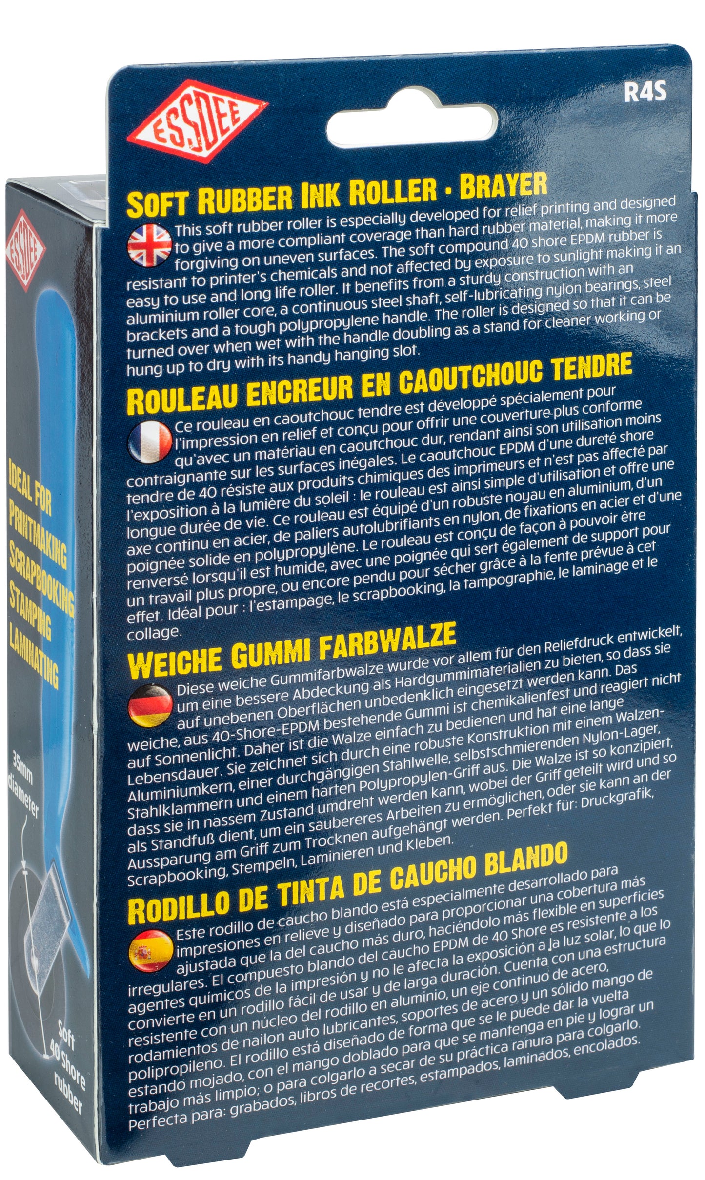 Linoleumsvalse til linoleumsfarve - 10 cm
