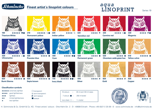 Schmincke Aqua Linoprint - permanent grøn (120 ml)